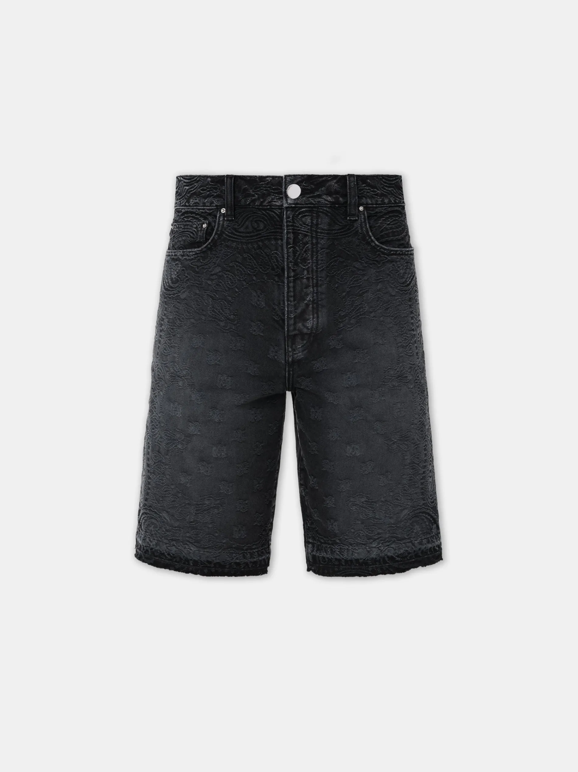 AMIRI Denim<BANDANA JACQUARD SKATER SHORT Vintage Black