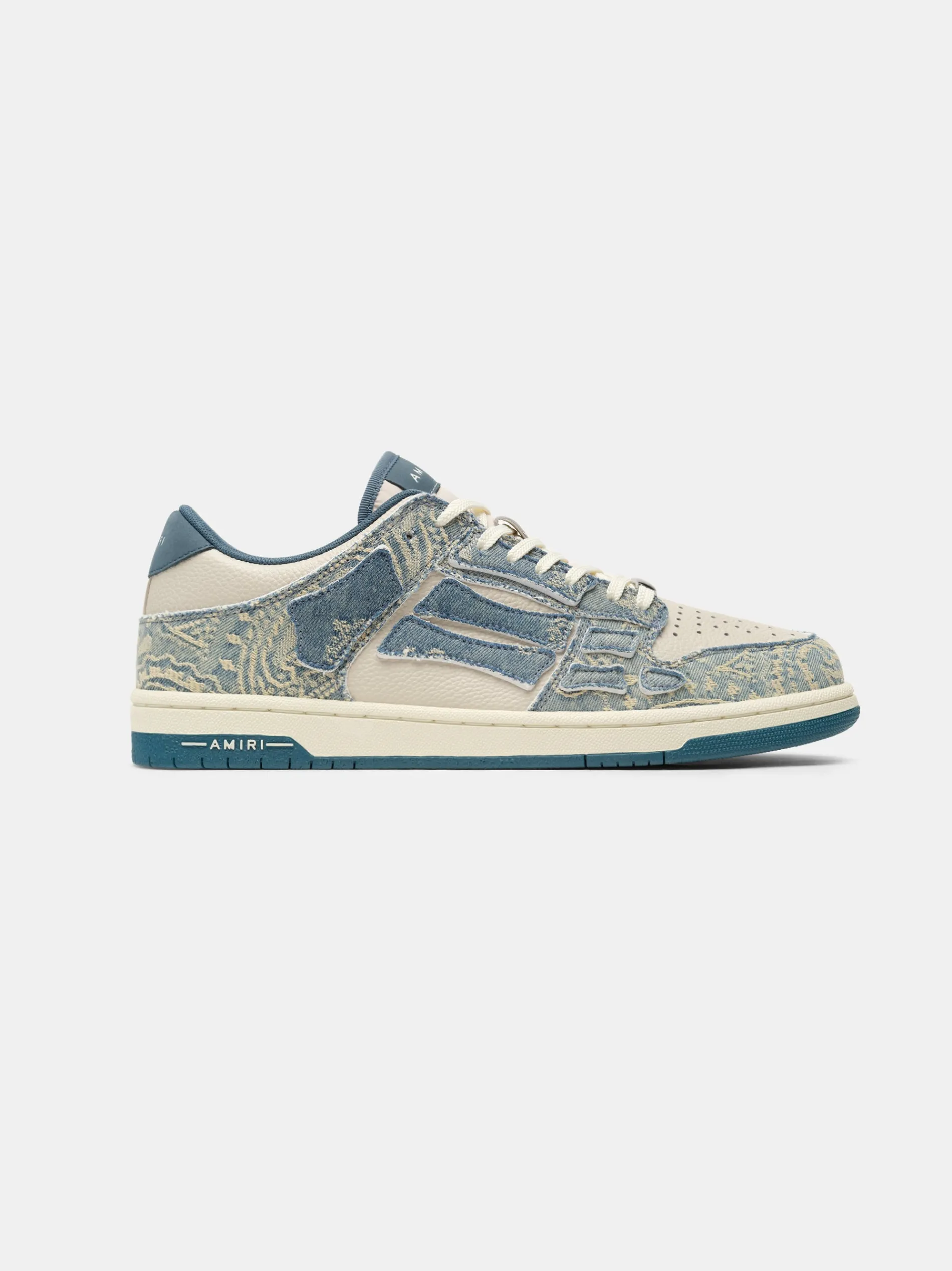 AMIRI Sneakers|Sneakers<BANDANA JACQUARD SKEL-TOP LOW Natural/Denim