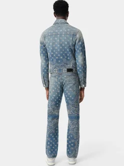 AMIRI Denim<BANDANA JACQUARD STRAIGHT JEAN Dark Indigo