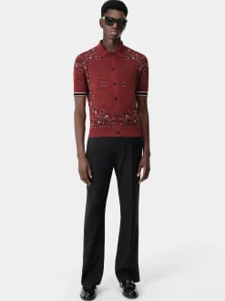 AMIRI Knitwear<BANDANA POLO Red