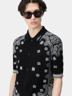 AMIRI Knitwear<BANDANA POLO BLACK