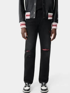 AMIRI Denim<BANDANA REPAIR STRAIGHT JEAN Vintage Black