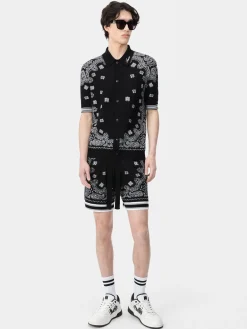AMIRI Knitwear<BANDANA SHORT BLACK