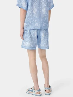 AMIRI Shorts & Sweatpants<BANDANA WATERCOLOR SHORT Cerulean