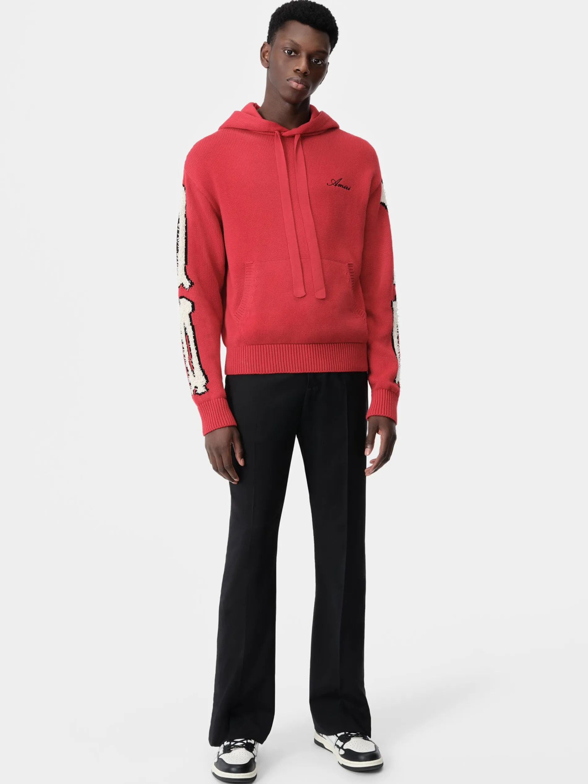 AMIRI Knitwear<BONES HOODIE Red