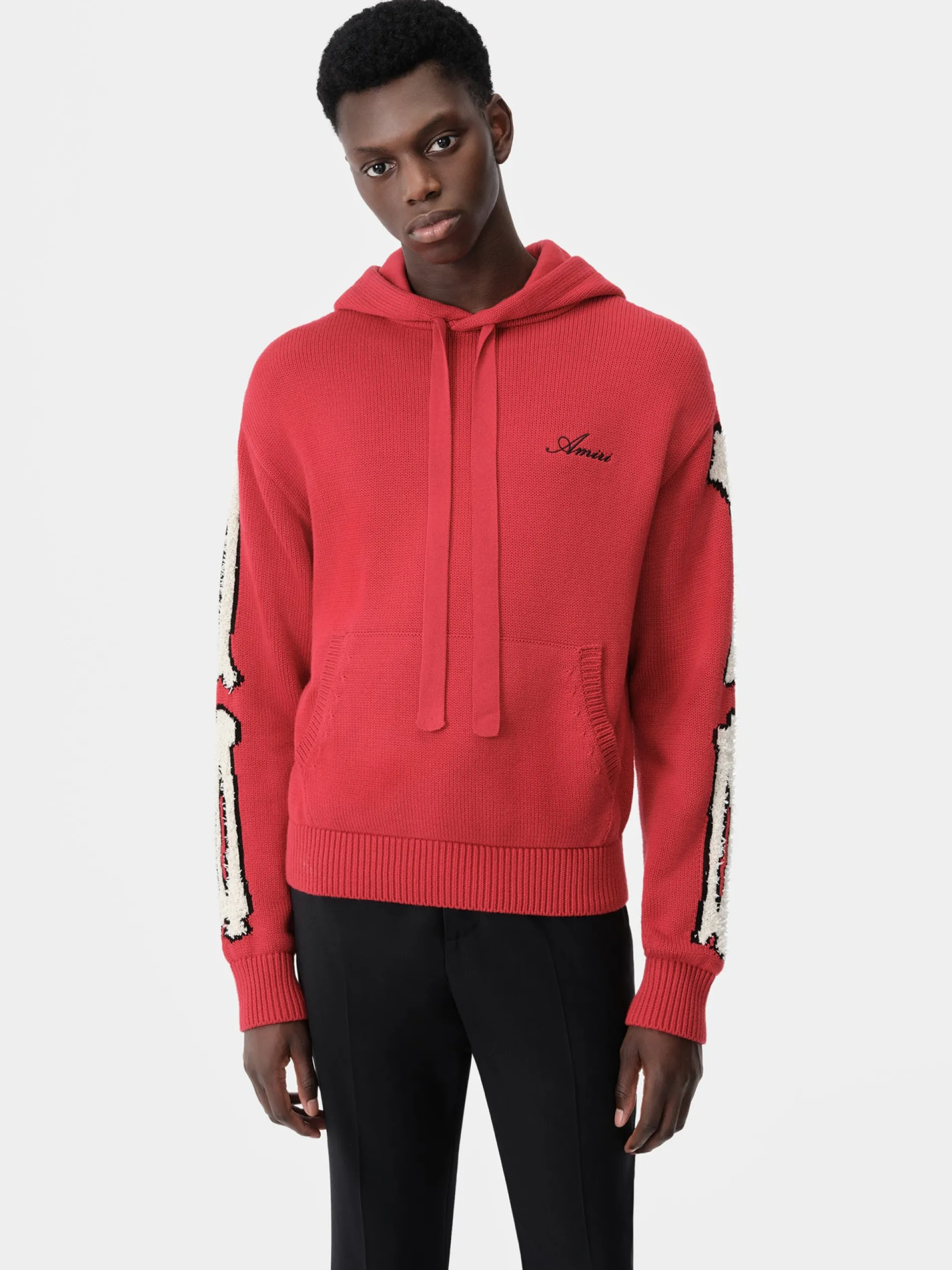AMIRI Knitwear<BONES HOODIE Red