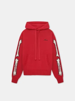AMIRI Knitwear<BONES HOODIE Red