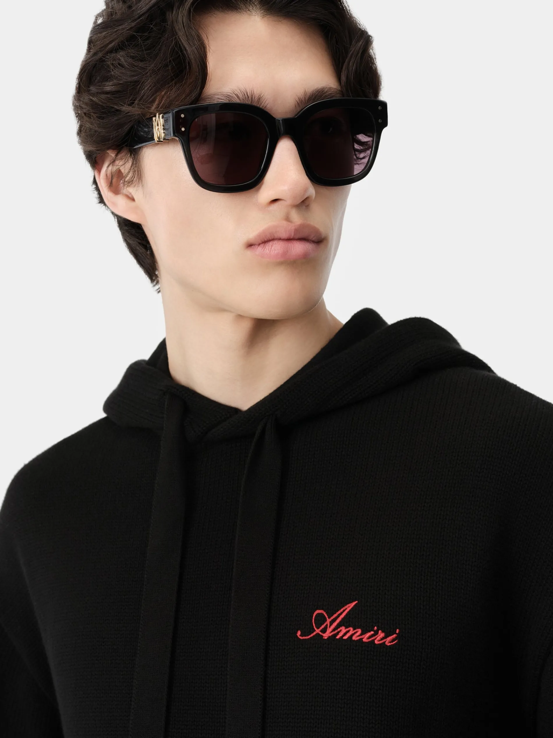 AMIRI Knitwear<BONES HOODIE BLACK