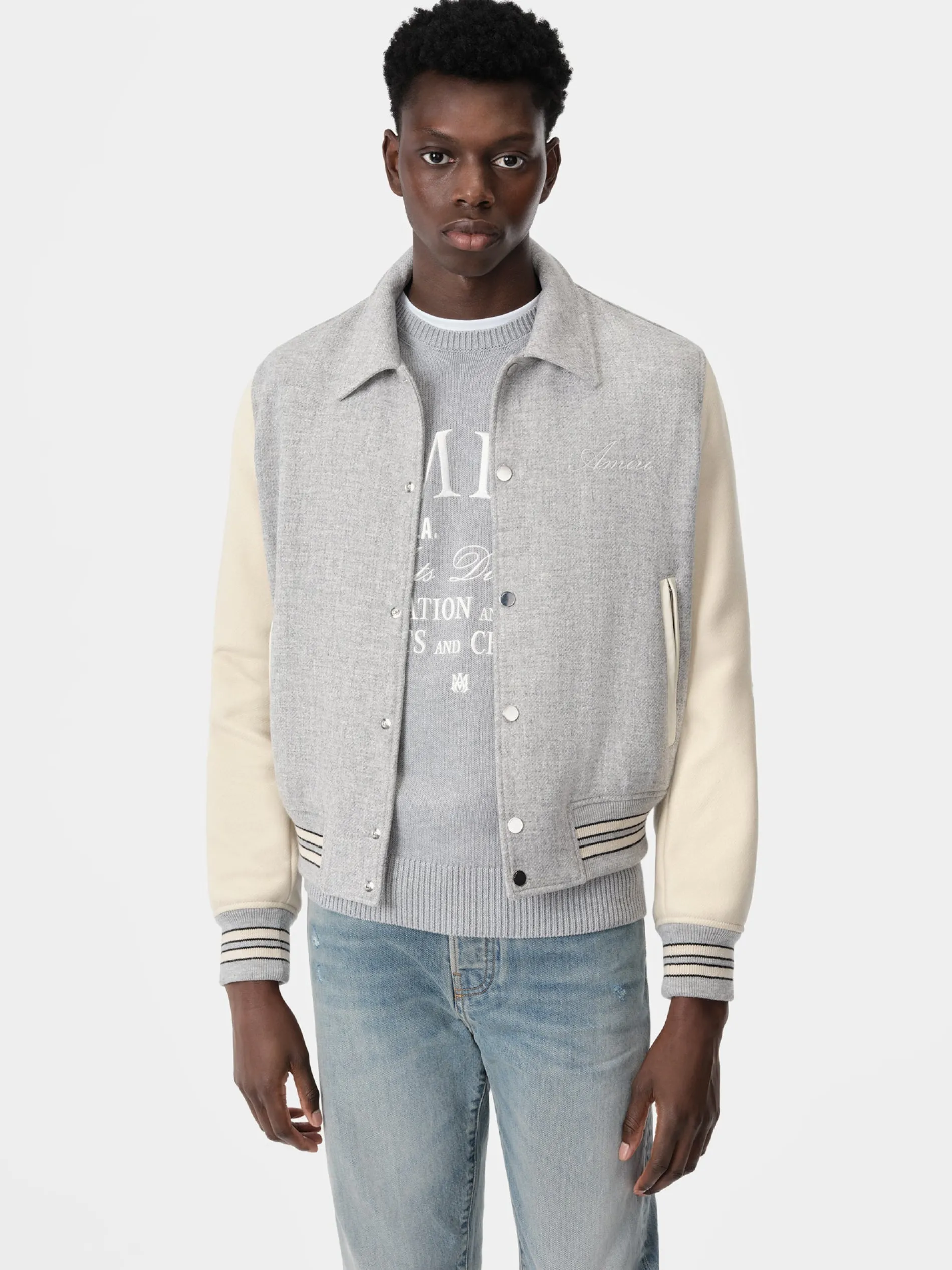 AMIRI Outerwear<BONES JACKET Grey