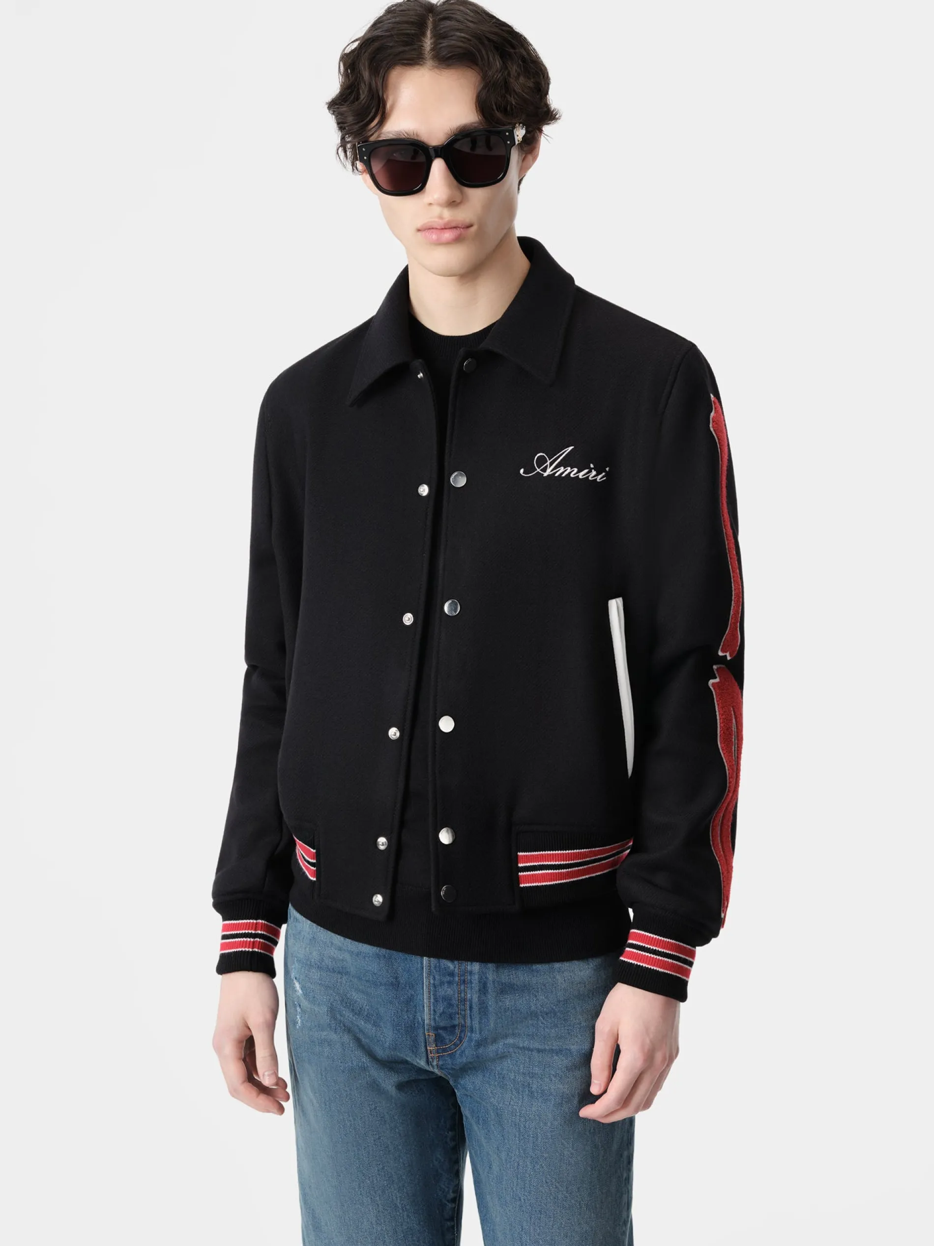 AMIRI Outerwear<BONES JACKET Black Red