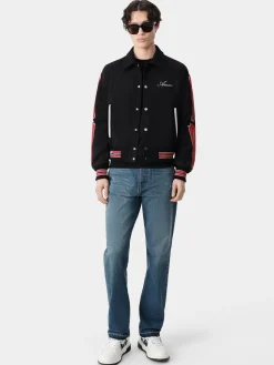 AMIRI Outerwear<BONES JACKET Black Red
