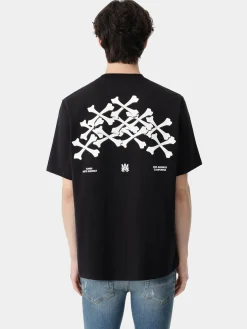 AMIRI Tees<BONES STACKED TEE BLACK