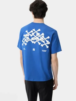 AMIRI Tees<BONES STACKED TEE Blue