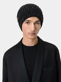 AMIRI Hats|Hats<CRYSTAL BEANIE BLACK