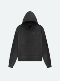AMIRI Sweatshirts<CRYSTAL BURST HOODIE- FADED BLACK
