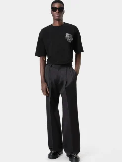 AMIRI Tees<CRYSTAL BURST MA SWIRL OVERSIZED TEE BLACK