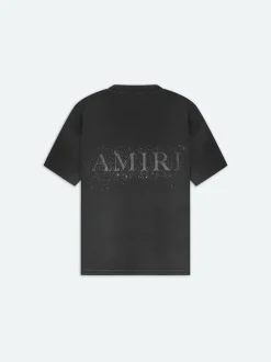 AMIRI Tees<CRYSTAL BURST TEE- FADED BLACK