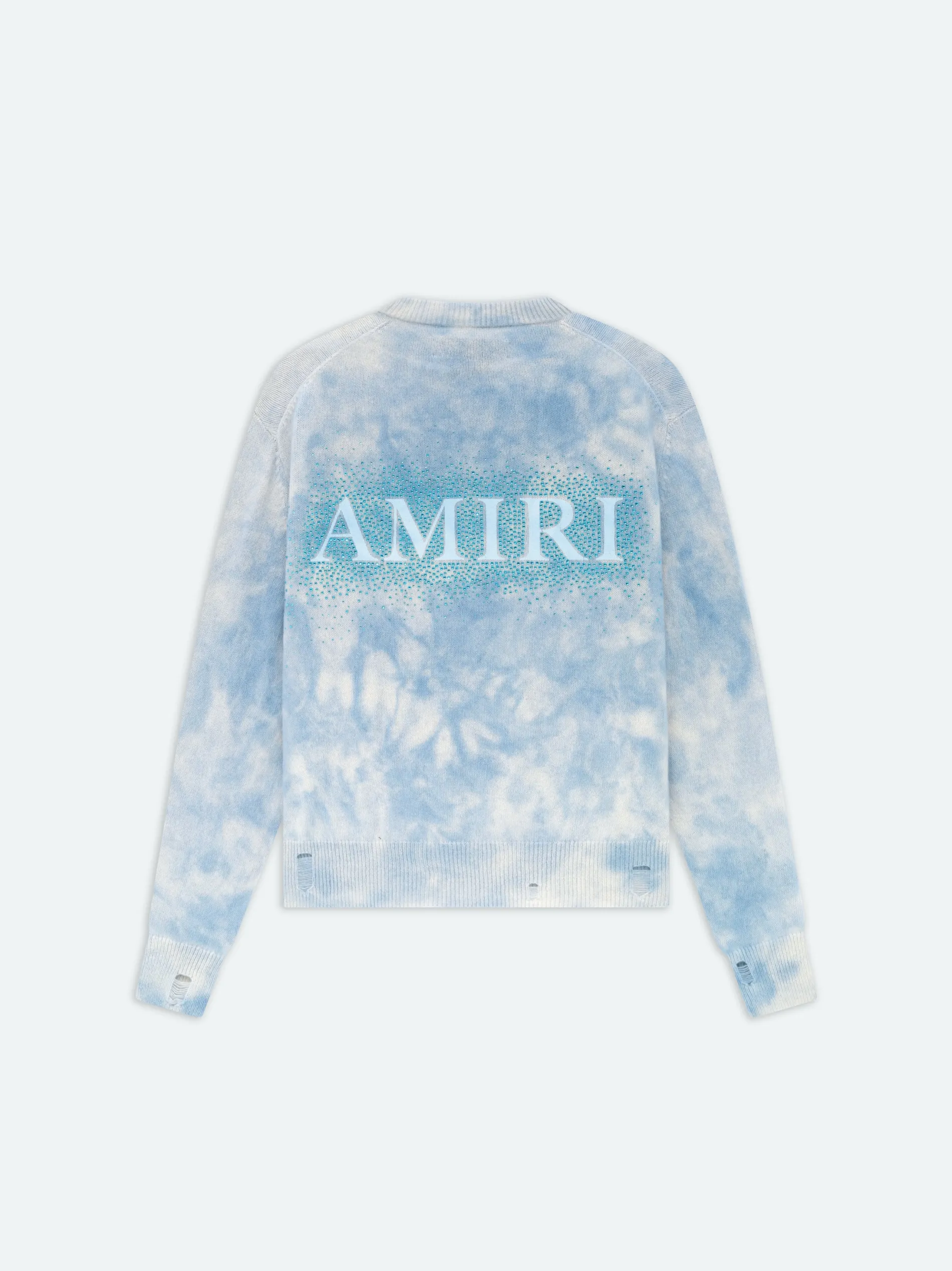 AMIRI Sweatshirts<CRYSTAL CREWNECK- Ashley Blue