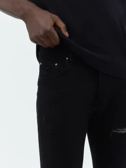 AMIRI Denim<CRYSTAL MX1 JEAN BLACK OD