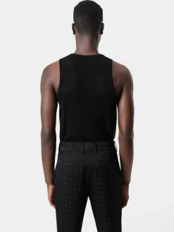 AMIRI Knitwear|Tees<CRYSTAL TANK TOP BLACK