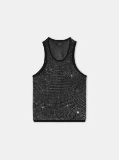 AMIRI Knitwear|Tees<CRYSTAL TANK TOP BLACK