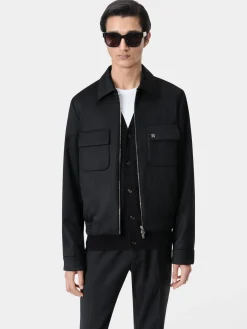 AMIRI Outerwear<DOUBLE POCKET ZIP BLOUSON- BLACK