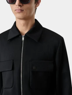 AMIRI Outerwear<DOUBLE POCKET ZIP BLOUSON- BLACK