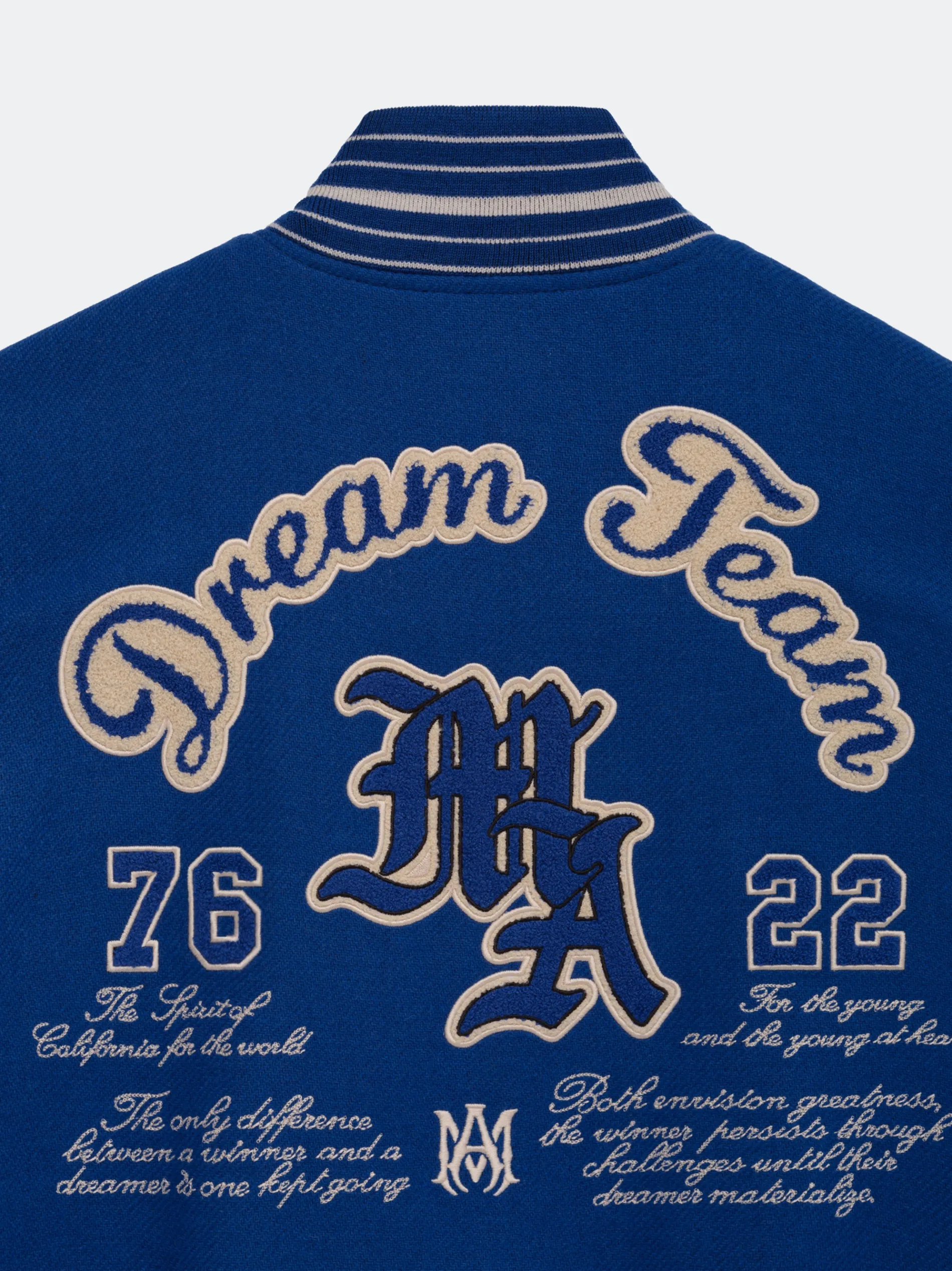 AMIRI Outerwear<DREAM TEAM VARSITY JACKET Blue