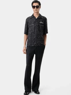 AMIRI Shirts<FLECK BOWLING SHIRT BLACK