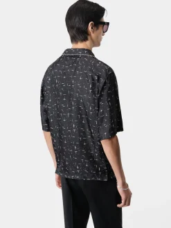 AMIRI Shirts<FLECK BOWLING SHIRT BLACK