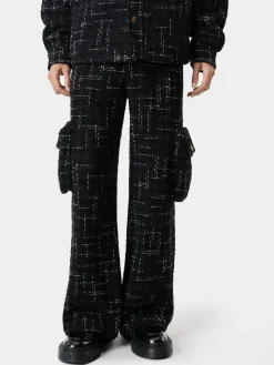 AMIRI Pants<FLECK TWEED CARGO BLACK