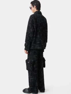 AMIRI Pants<FLECK TWEED CARGO BLACK