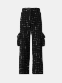 AMIRI Pants<FLECK TWEED CARGO BLACK
