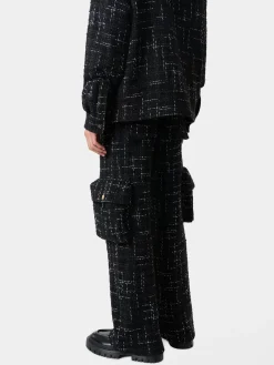 AMIRI Pants<FLECK TWEED CARGO BLACK
