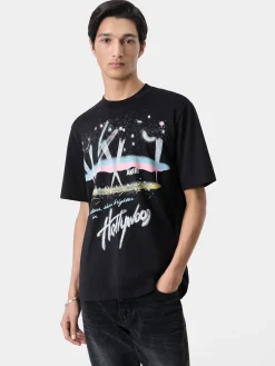 AMIRI Tees<HOLLYWOOD LIGHTS TEE BLACK