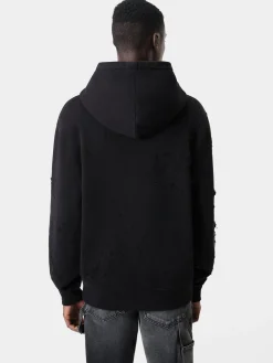 AMIRI Sweatshirts<HOLLYWOOD SHOTGUN HOODIE BLACK