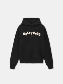 AMIRI Sweatshirts<HOLLYWOOD SHOTGUN HOODIE BLACK