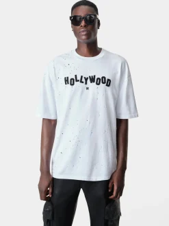 AMIRI Tees<HOLLYWOOD SHOTGUN OVERSIZED TEE White