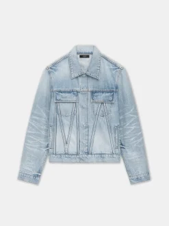 AMIRI Denim<JAPANESE SELVEDGE TRUCKER PERFECT INDIGO