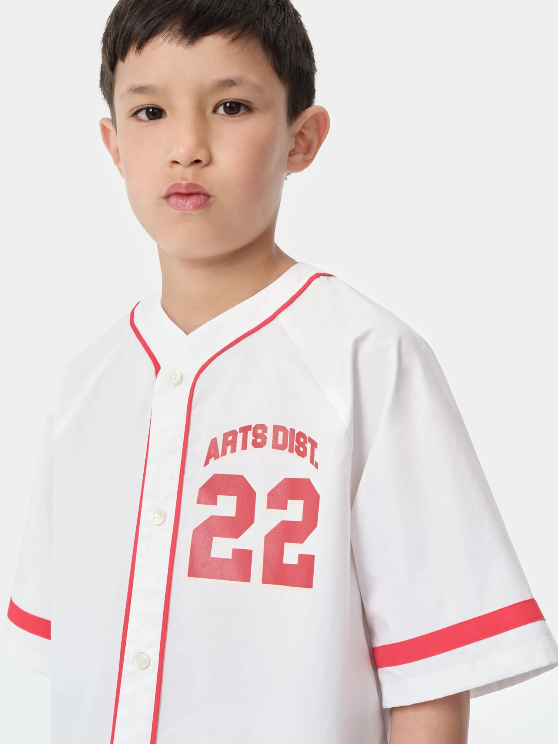 AMIRI Shirts<KIDS' 22 BASEBALL SHIRT White