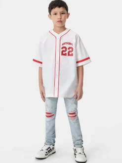 AMIRI Shirts<KIDS' 22 BASEBALL SHIRT White