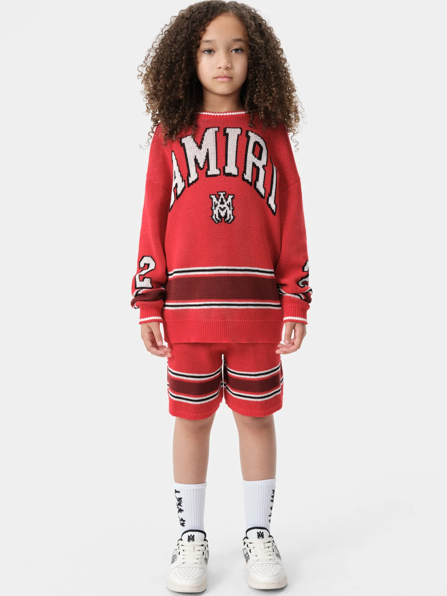 AMIRI Knitwear|Tees<KIDS' 22 STRIPE CREW Red