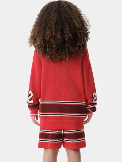 AMIRI Knitwear|Tees<KIDS' 22 STRIPE CREW Red