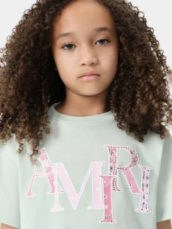 AMIRI Tees<KIDS' BANDANA STAGGERED TEE Surf Spray