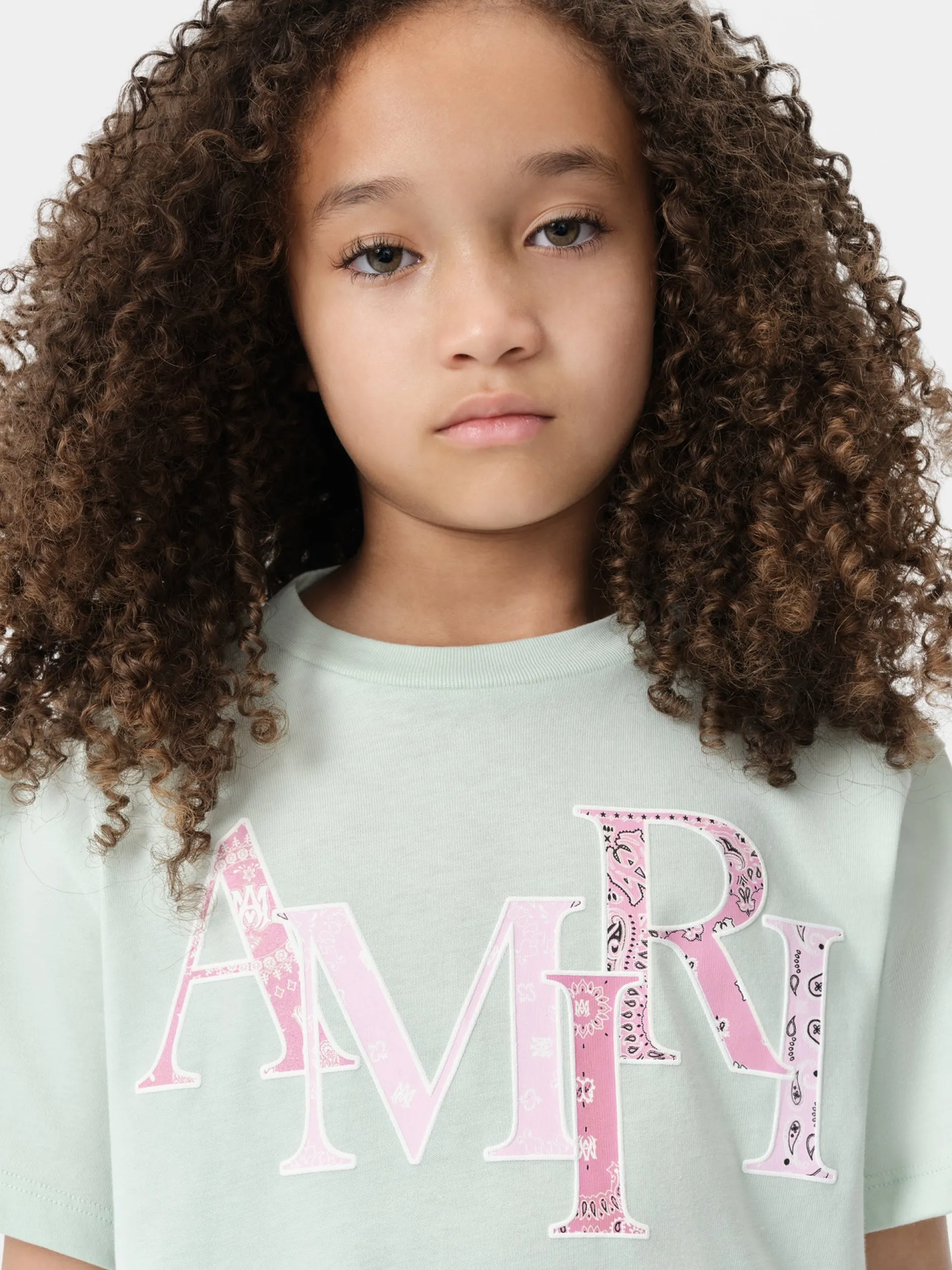 AMIRI Tees<KIDS' BANDANA STAGGERED TEE Surf Spray
