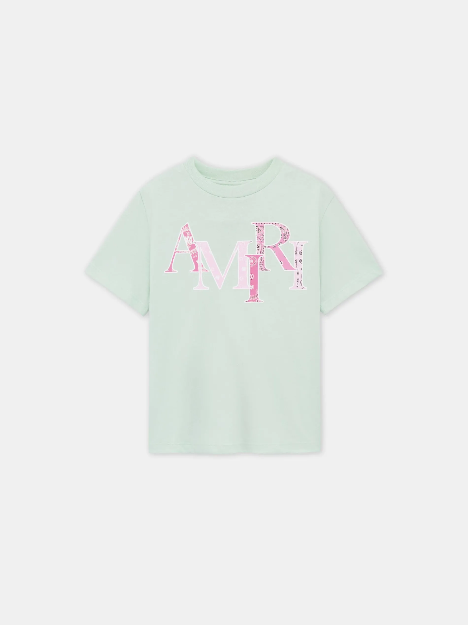 AMIRI Tees<KIDS' BANDANA STAGGERED TEE Surf Spray