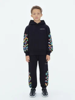 AMIRI Sweatshirts<Kids Bones Scribble Hoodie BLACK
