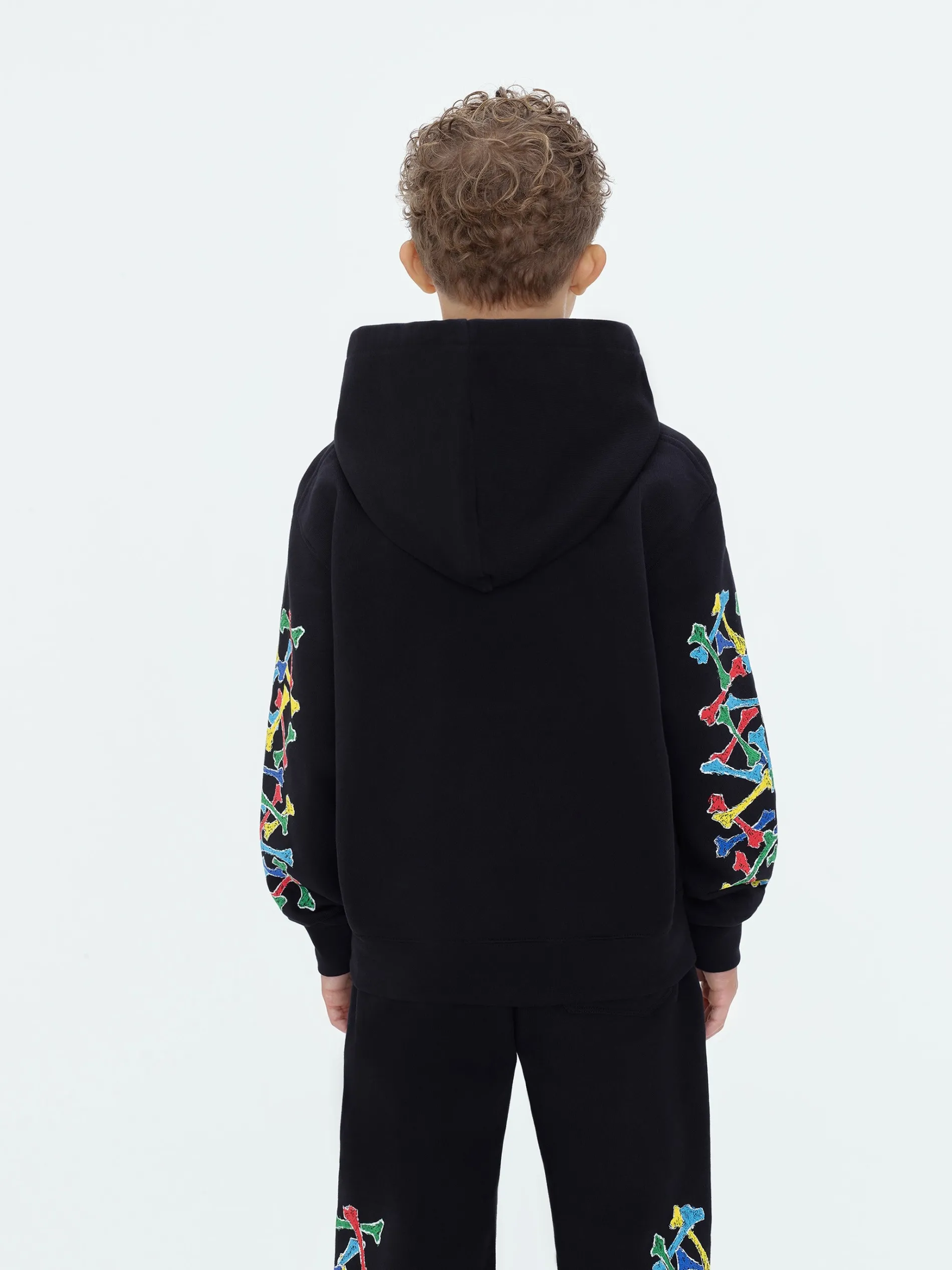 AMIRI Sweatshirts<Kids Bones Scribble Hoodie BLACK