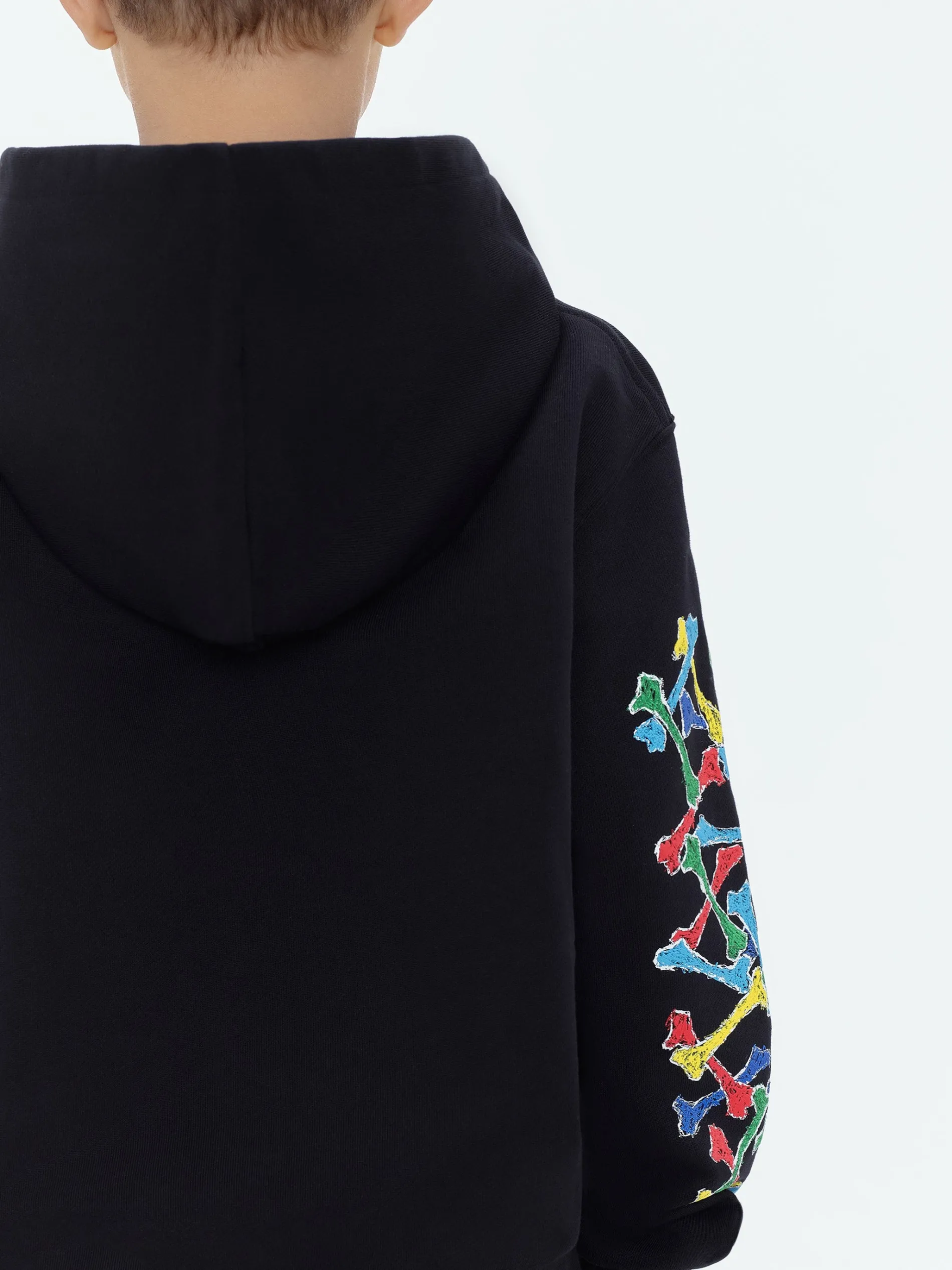 AMIRI Sweatshirts<Kids Bones Scribble Hoodie BLACK