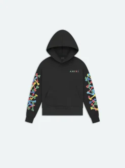 AMIRI Sweatshirts<Kids Bones Scribble Hoodie BLACK